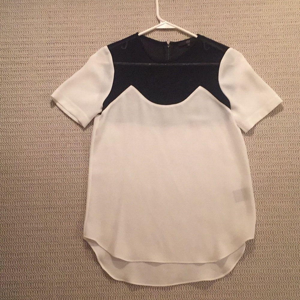Two tone silk shirt